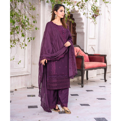 UMRZ-53 "Asim Jofa LUX " Embroidered Dhanak Collection By Rangz