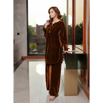 UMS-47 Coco by Simrans Velvet Co-Ords set | Ready to Wear | Asian Clothes