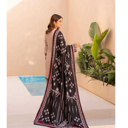 "Mishaal" Khat Edition Luxury Embroidered Farshi Shalwar 3 Piece by Karma Collection