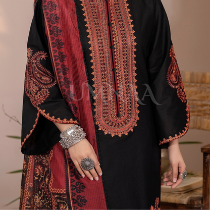 UA-155 Embroidered Slub Linen Farshi Shalwar Collection | Ready by Wear | Pakistani Dress Asian Clothes Umnaa
