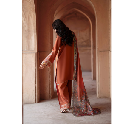 UCA-34 "ISHQIA" Festive Drop Embroidered Viscose Collection by Casuallite