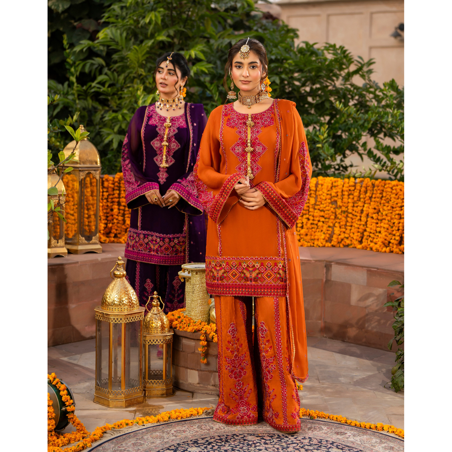 F-494 "Hayat" Embroidered Georgette Chiffon 3 Pc Collection