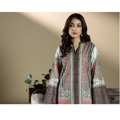 UTT-16 "AMALTAS" winter Slub Embroidered Printed Co-Ords set | Ready to Wear Pakistani | Traditional Thread