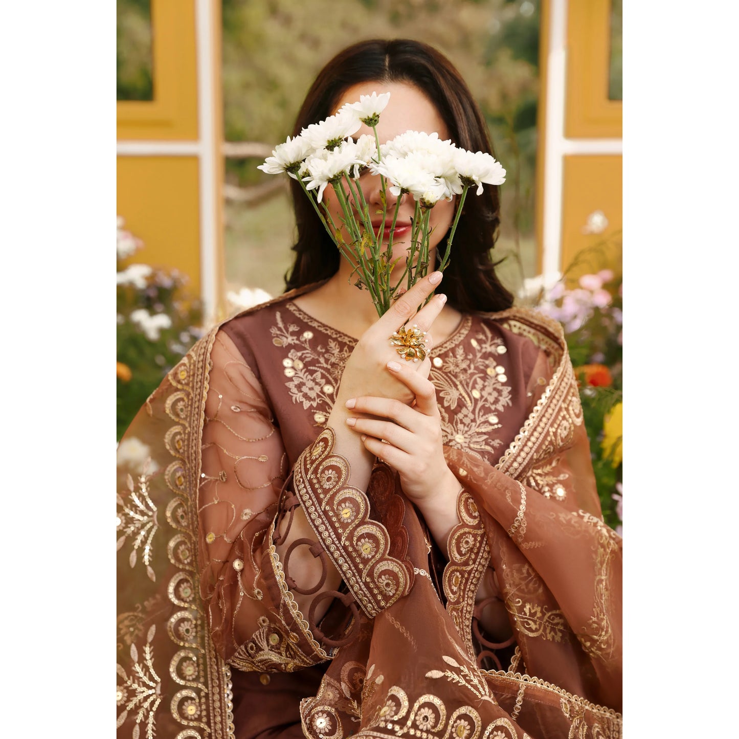 UMS-55 Janan Mother Daughter Chikenkari Jacquard Eid Edit by Simrans | Ready to Wear Asian Pakistani clothes