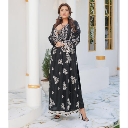 UMS-57 Embroidered Viscose Boring kaftan style2 Pc Set by Simrans
