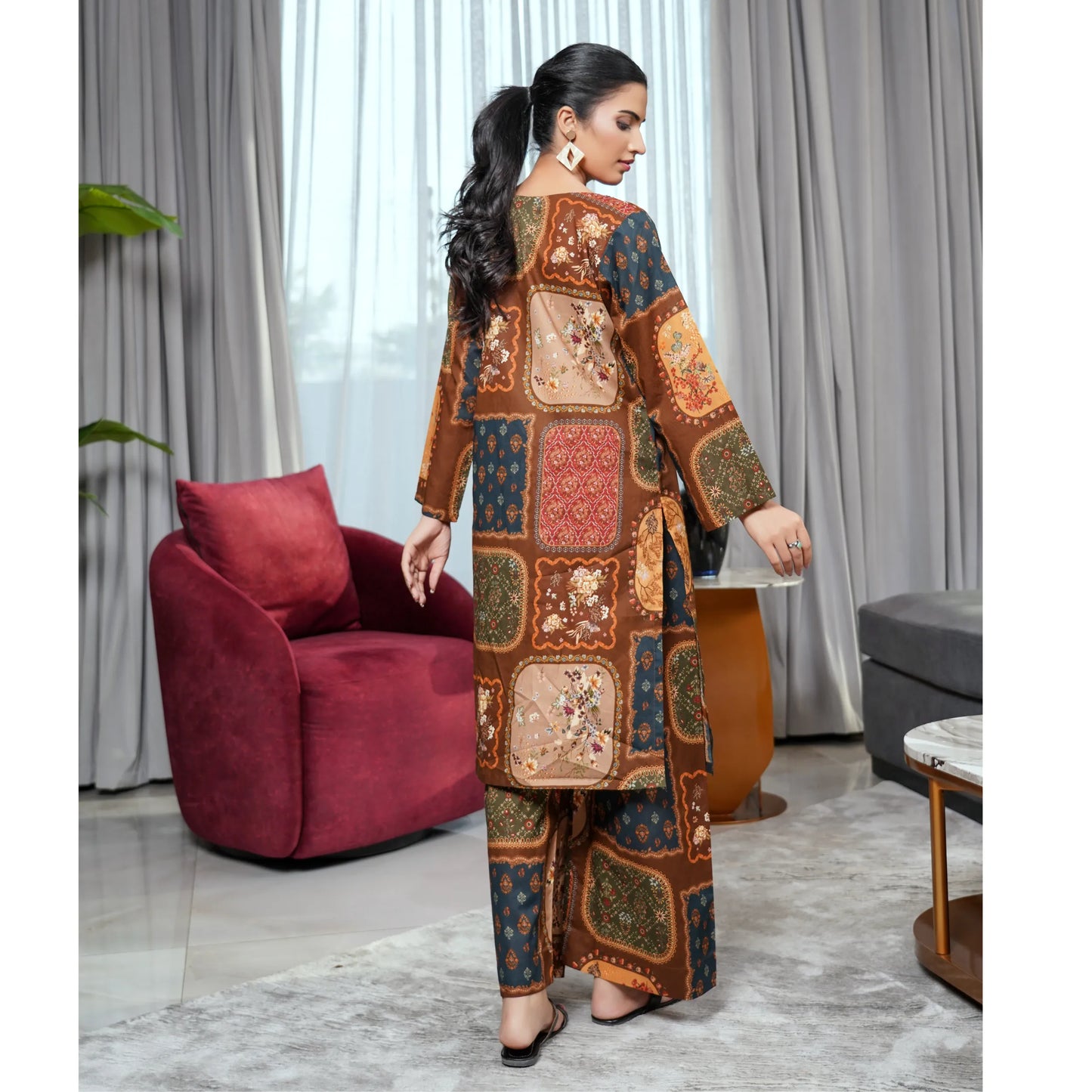 UMS-62 "Limelight" by Simrans Printed Lawn Co Ord Set Collection | Ready to Wear Pakistani Asian clothes