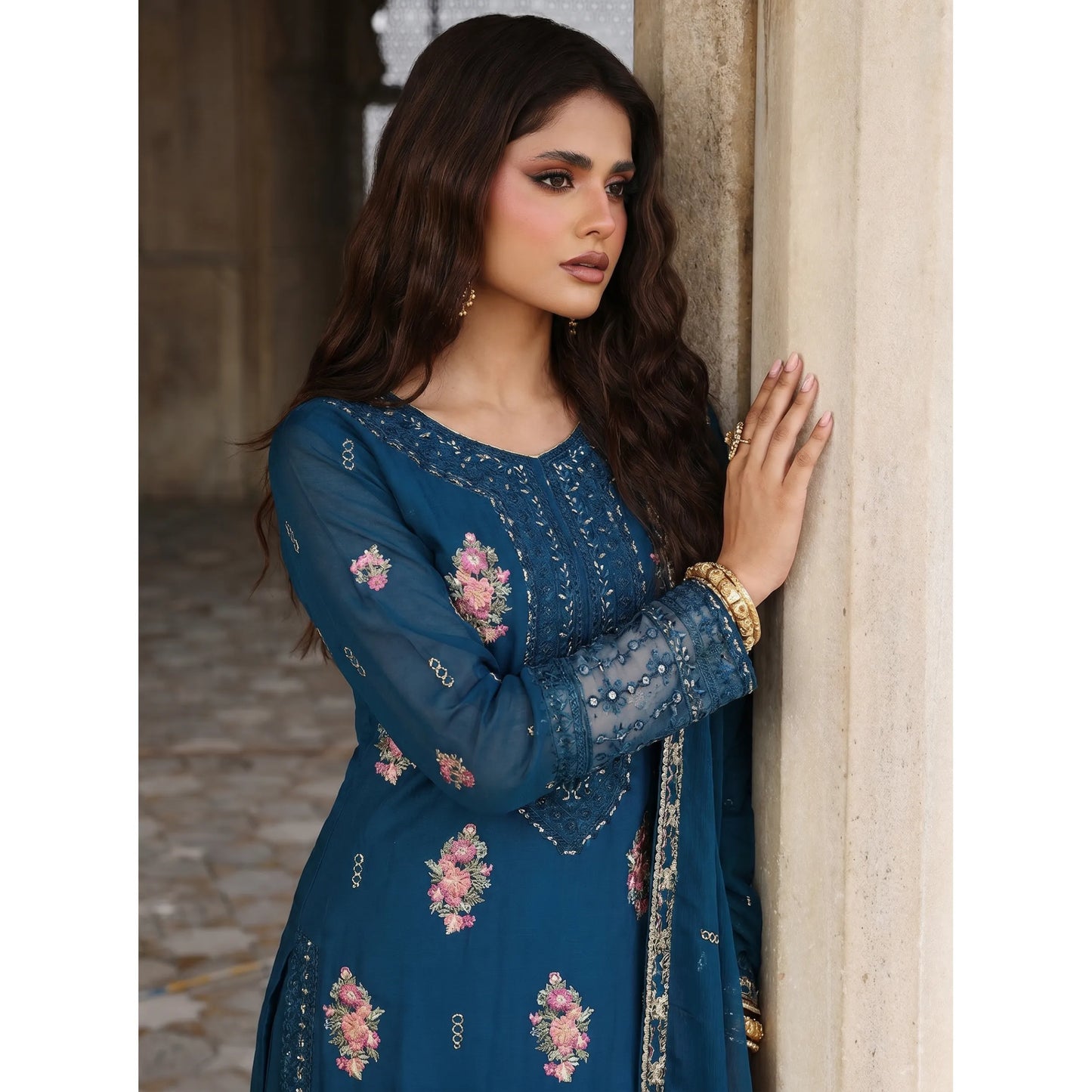 UA-201 Embroidered Cotton Festive Collection By Umnaa | Ready to Wear Pakistani Asian clothes
