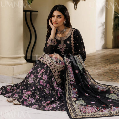 UA-211 Embroidered Viscose with Cotton Silk Sharara collection by Ready to Wear Pakistani Asian clothes