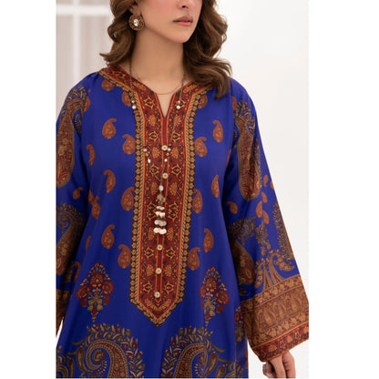 UA-215 " Printed Poly Silk Lawn Kaftan Style Co Ord Set Collection by Umnaa | Ready to Wear Pakistani Asian clothes