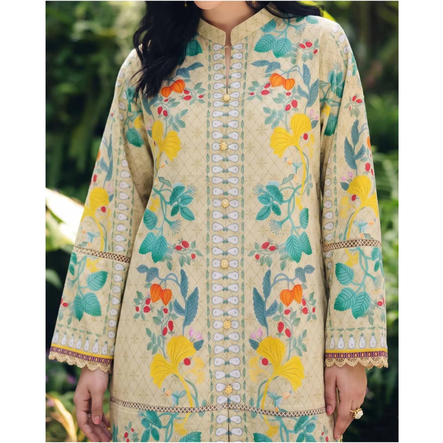 USN-21 Printed Lawn 2 Piece Co-Ord Set for Women | Soft Summer Casual Wear by Saphron