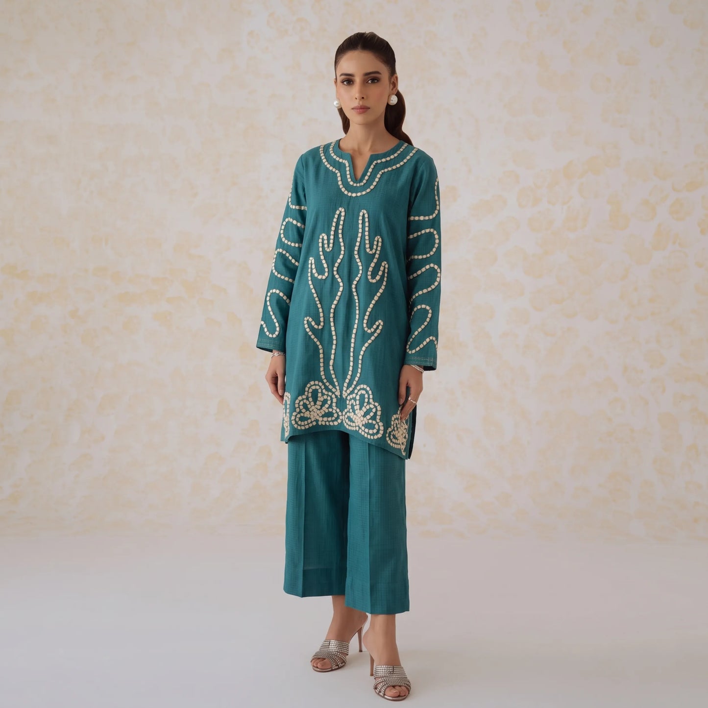 UN-02 Doria Lawn 2 Piece Co-Ord Set for Women | Premium Printed Matching Set by Naubahar | Summer Casual Wear