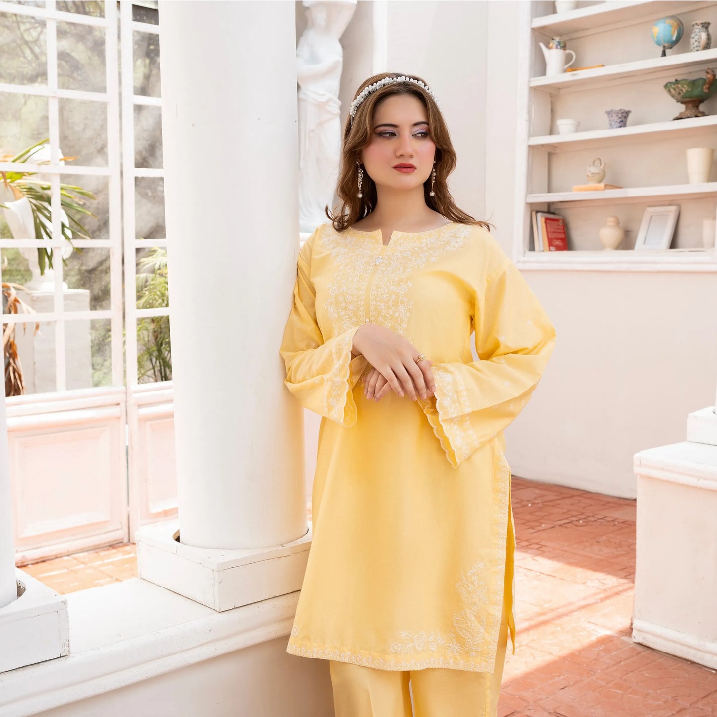 UA-243 Embroidered Lawn Summer Lawn Co-Ords Set by Umnaa