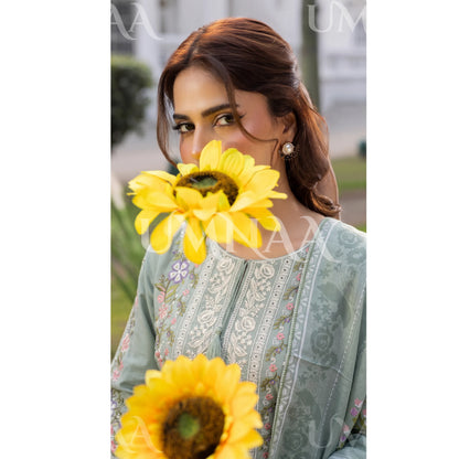 UA-246 Embroidered Cotton 3 Pc Collection Ready to Wear Pakistani Asian clothes by Umnaa