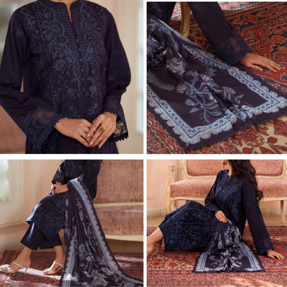 UCA-47 "Sakoon" Embroidered Cambric 3 Pc Collection | Casuallite