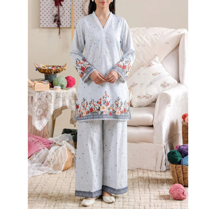 USN-27 Printed Lawn 2 Piece Co-Ord Set for Women | Soft Summer Casual Wear by Saphron