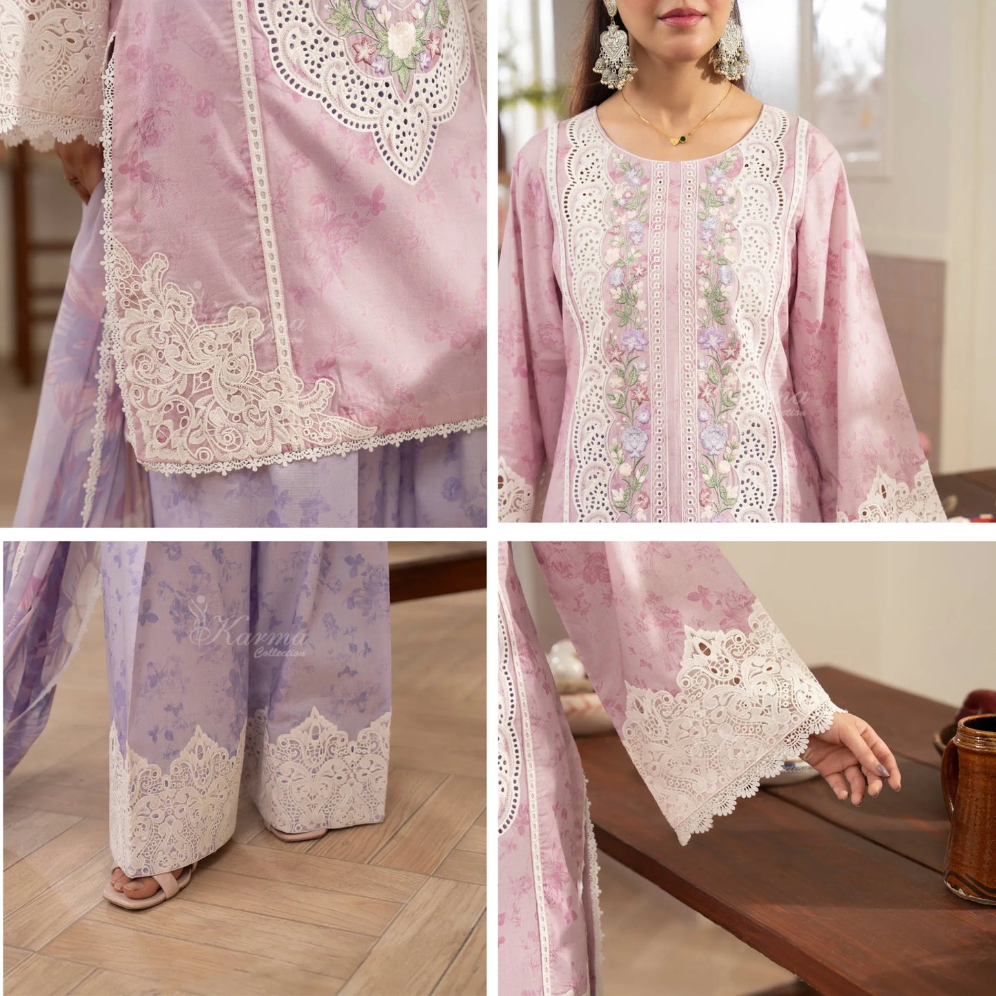 "Flora" Embroidered Lawn 3 Pc Collection | Karma Collection