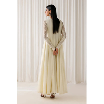 UA-281 Embroidered Chiffon Frock 3 Pc Collection | Umnaa