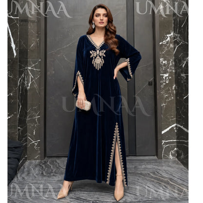 UA-304 Luxury Embroidered Kaftan 1 Pc | Umnaa