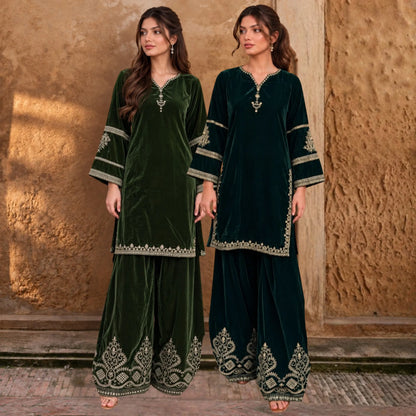 UA-315 Embroidered Farshi Shalwar Cord Set | Umnaa