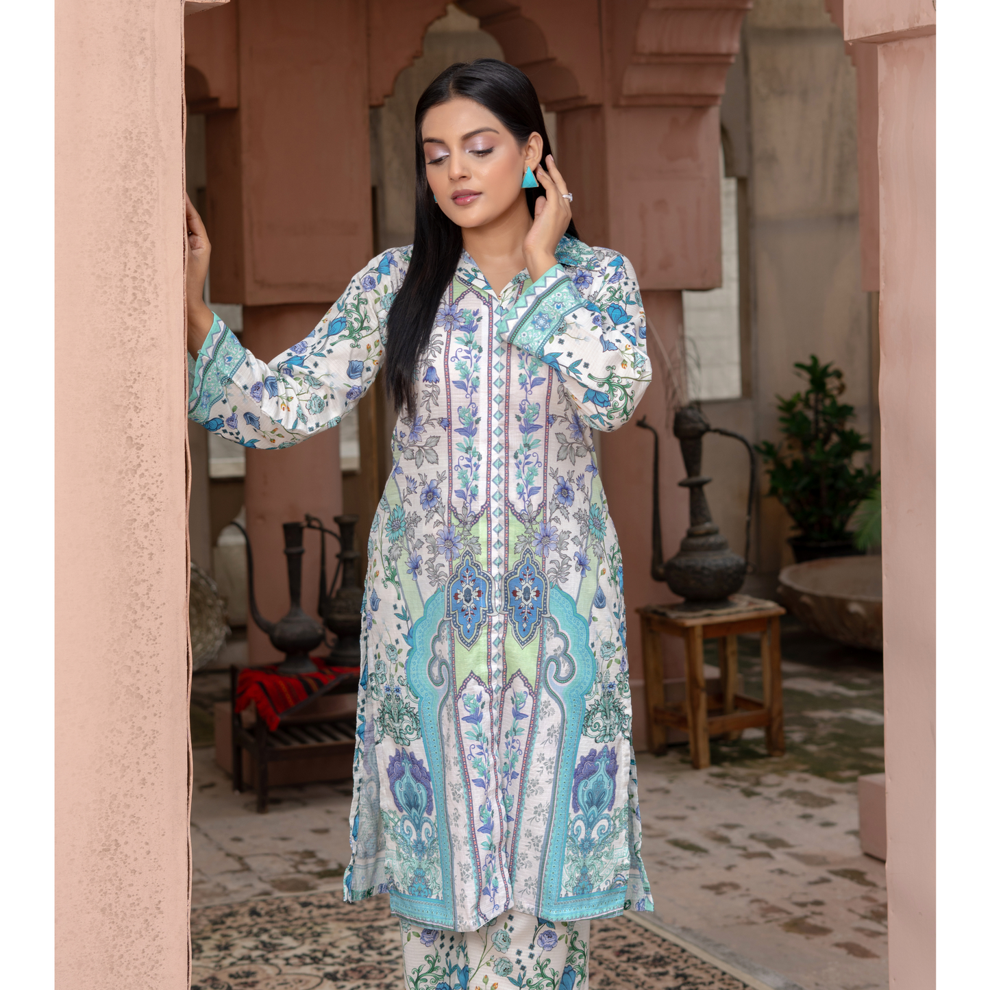 Printed Lawn Co-Ords Set 2 Pc | Ready to Wear | Rangz