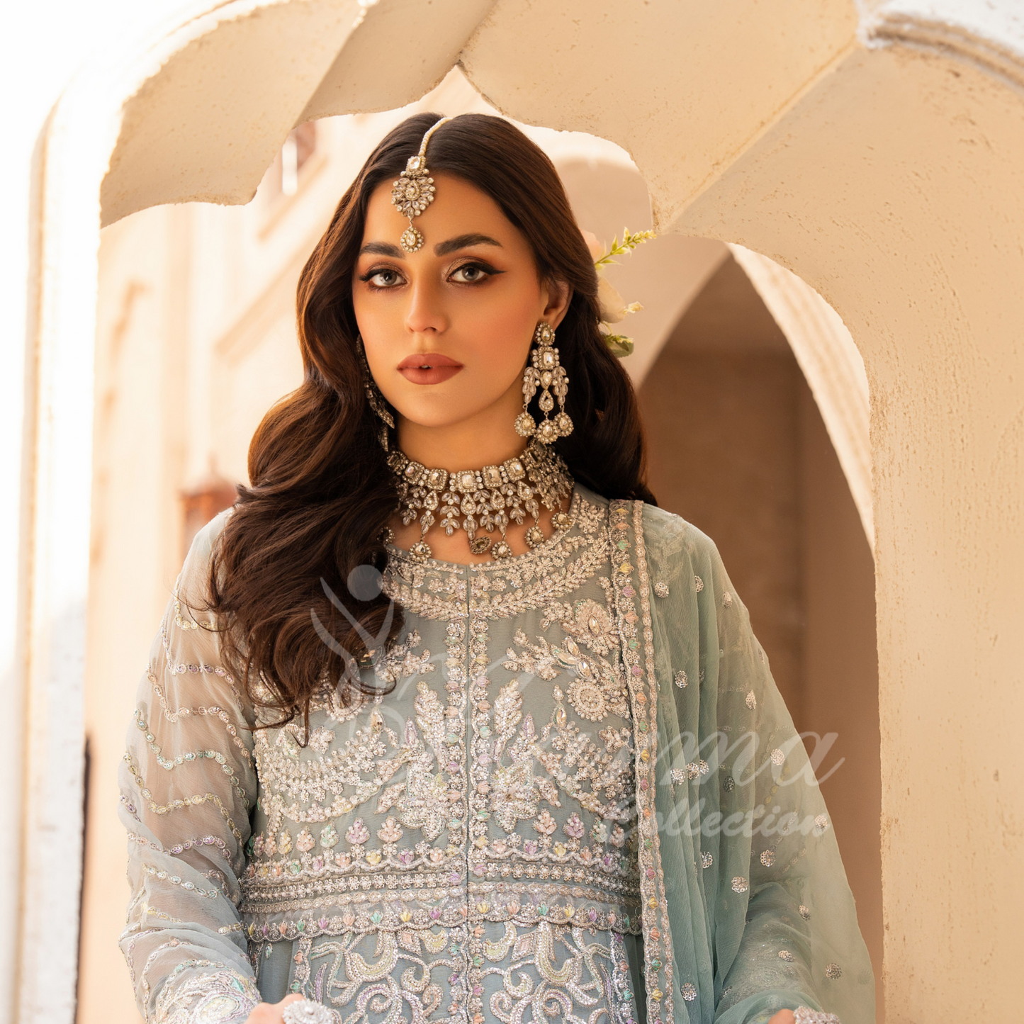 Luxury Embroidered Chiffon Party wear dress  | Wedding Collection | karma Collection | UMKC01201