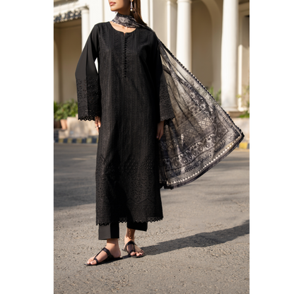 UCA-22 3 pc Summer Cotton Lawn Monochrome Collection | Ready to Wear | Casuallite