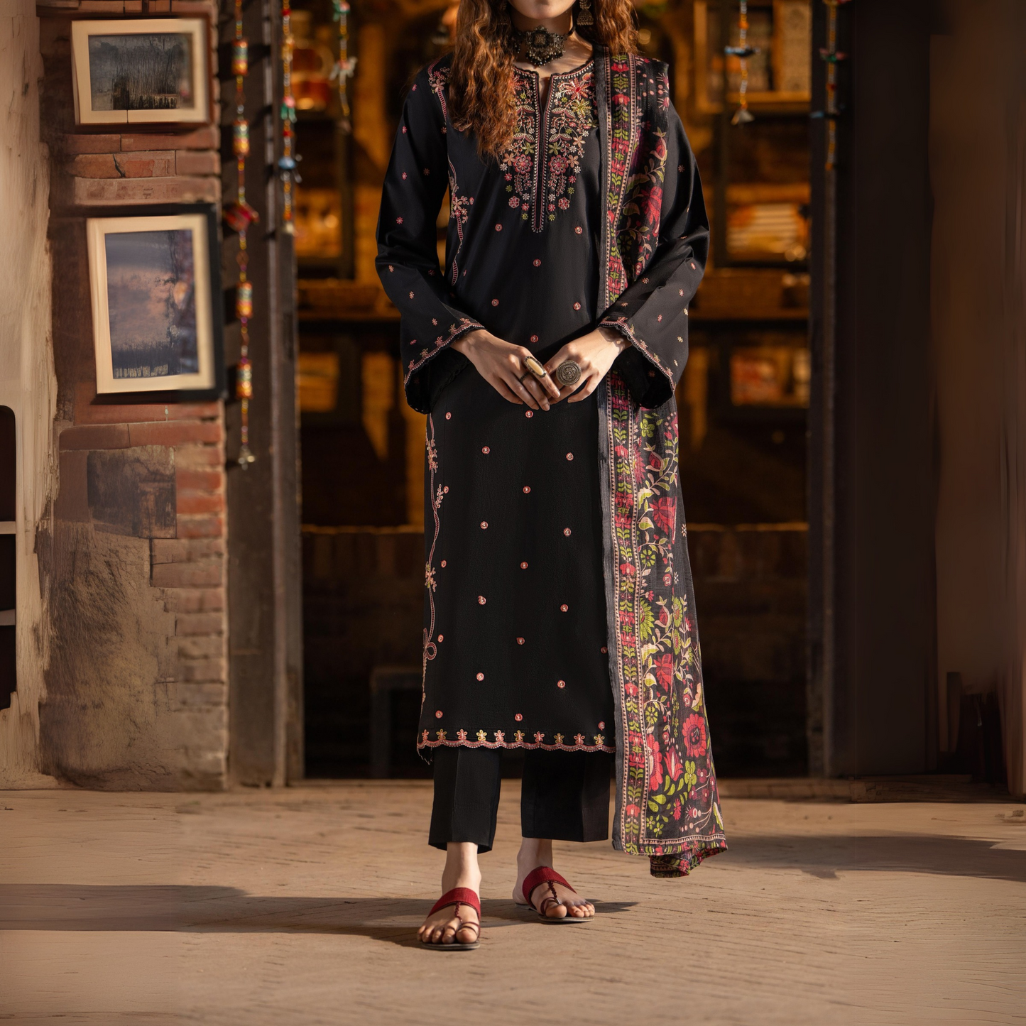3 Pc Embroidered Cambric Cotton Ready to Wear Eid Collection by Casuallite | UCA-13