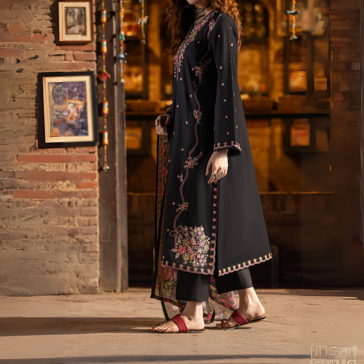 3 Pc Embroidered Cambric Cotton Ready to Wear Eid Collection by Casuallite | UCA-13