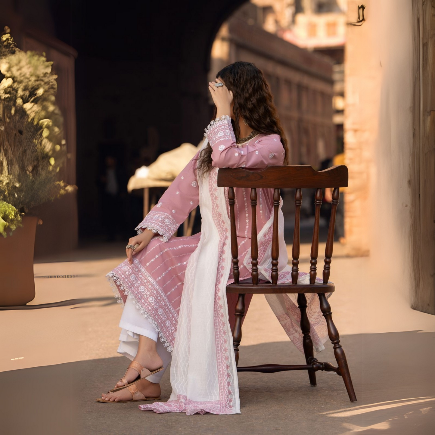 3 Pc Embroidered Cambric Cotton Ready to Wear Eid Collection by Casuallite | UCA-13