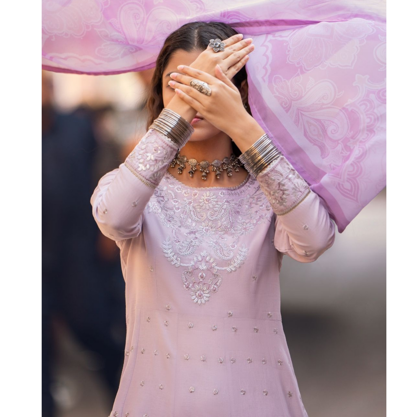 3 Pc Embroidered Cambric Cotton Ready to Wear Eid Collection by Casuallite | UCA-13
