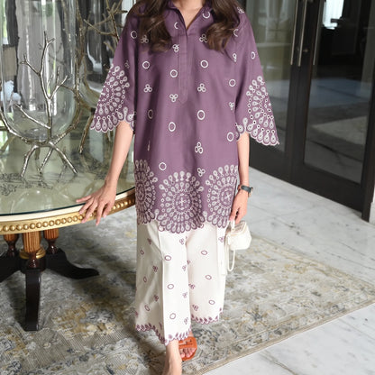UA-232 Embroidered Chikankari Lawn 2 Pc Co-Ord Set Summer Wear by Umnaa
