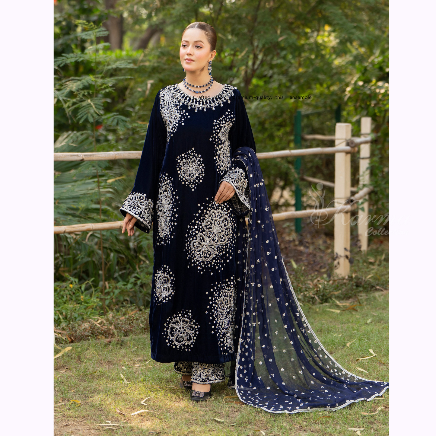 F-491 "Sehar" Embroidered Velvet Collection by Karma Collection