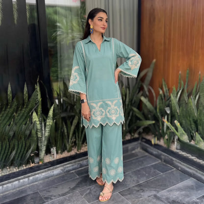 UA-233 Embroidered Lawn 2 Pc Co-Ord Set Summer Wear by Umnaa