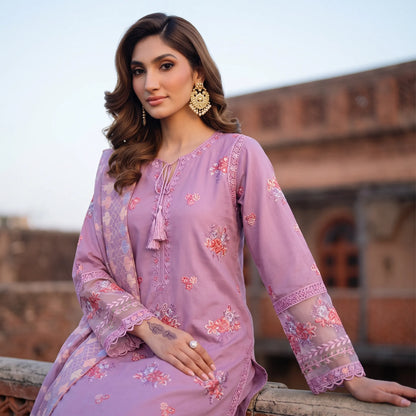 UA-267 Embroidered Cambric Cotton 3 Piece Collection by Umnaa