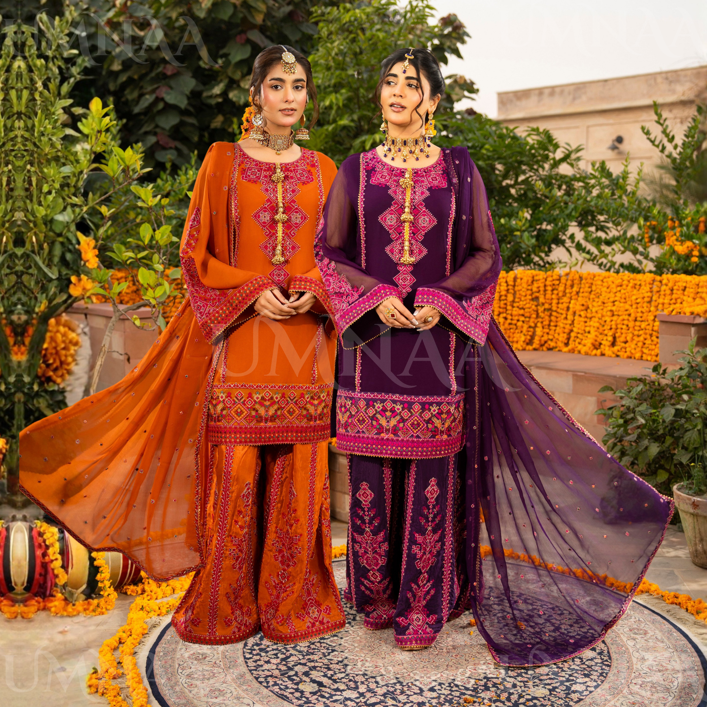 F-494 "Hayat" Embroidered Georgette Chiffon 3 Pc Collection