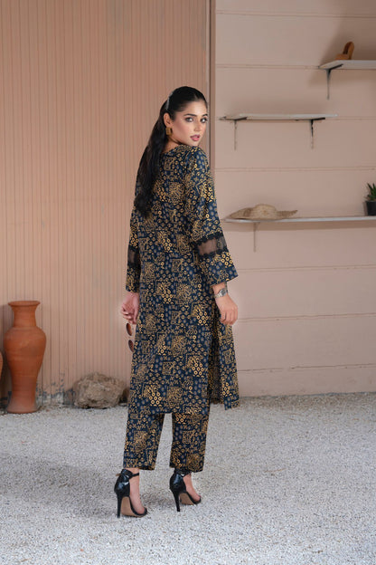 2- Piece Stitched Slub khaddar Outfit By RANIYA.H