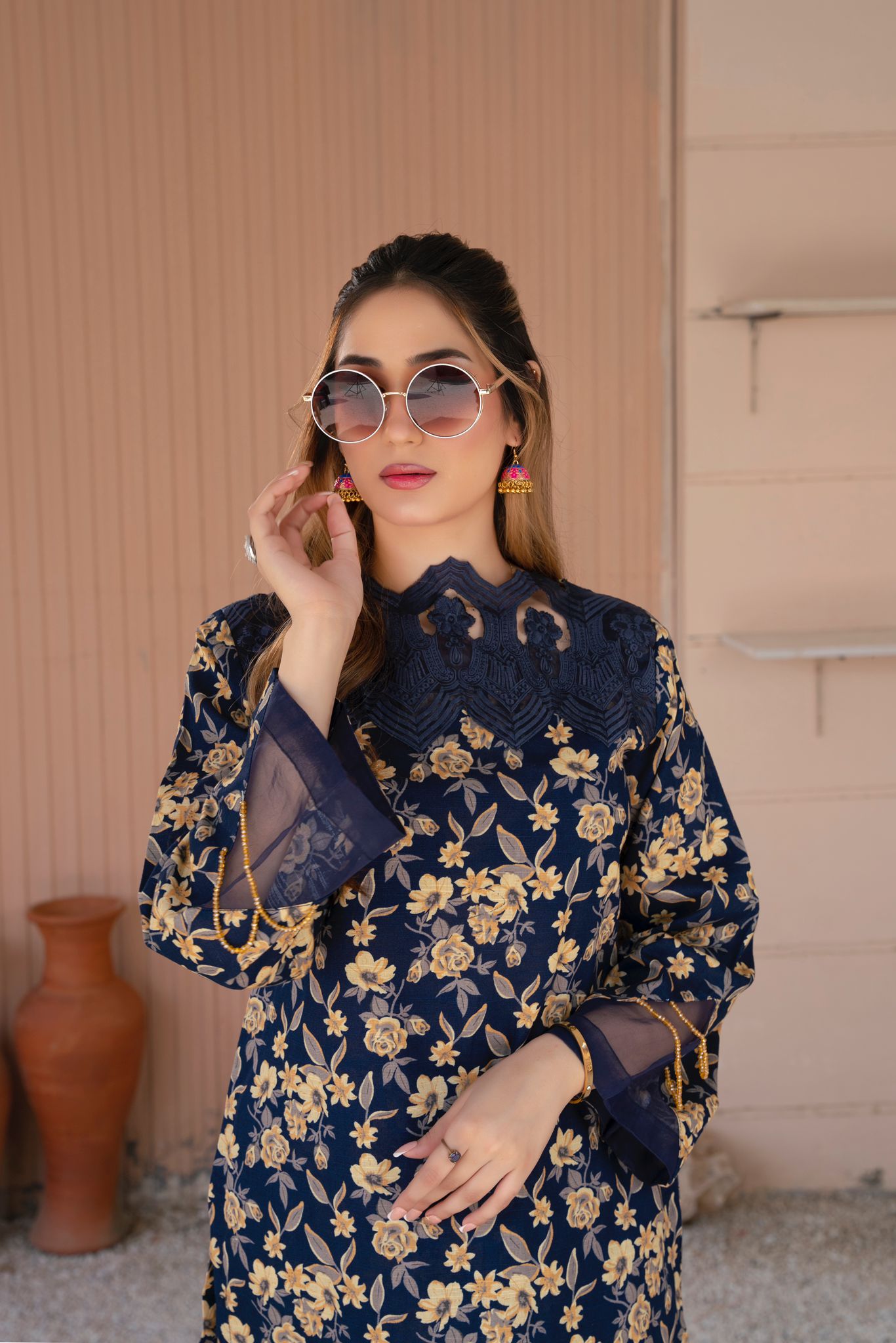 2- Piece Stitched Slub khaddar Outfit By RANIYA.H
