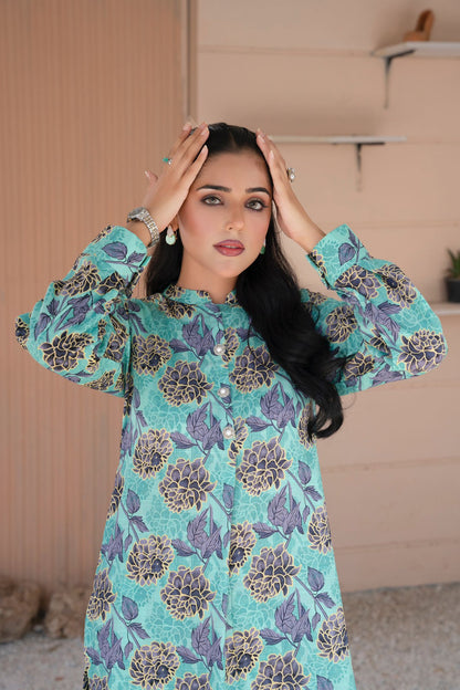 2- Piece Stitched Slub khaddar Outfit By RANIYA.H