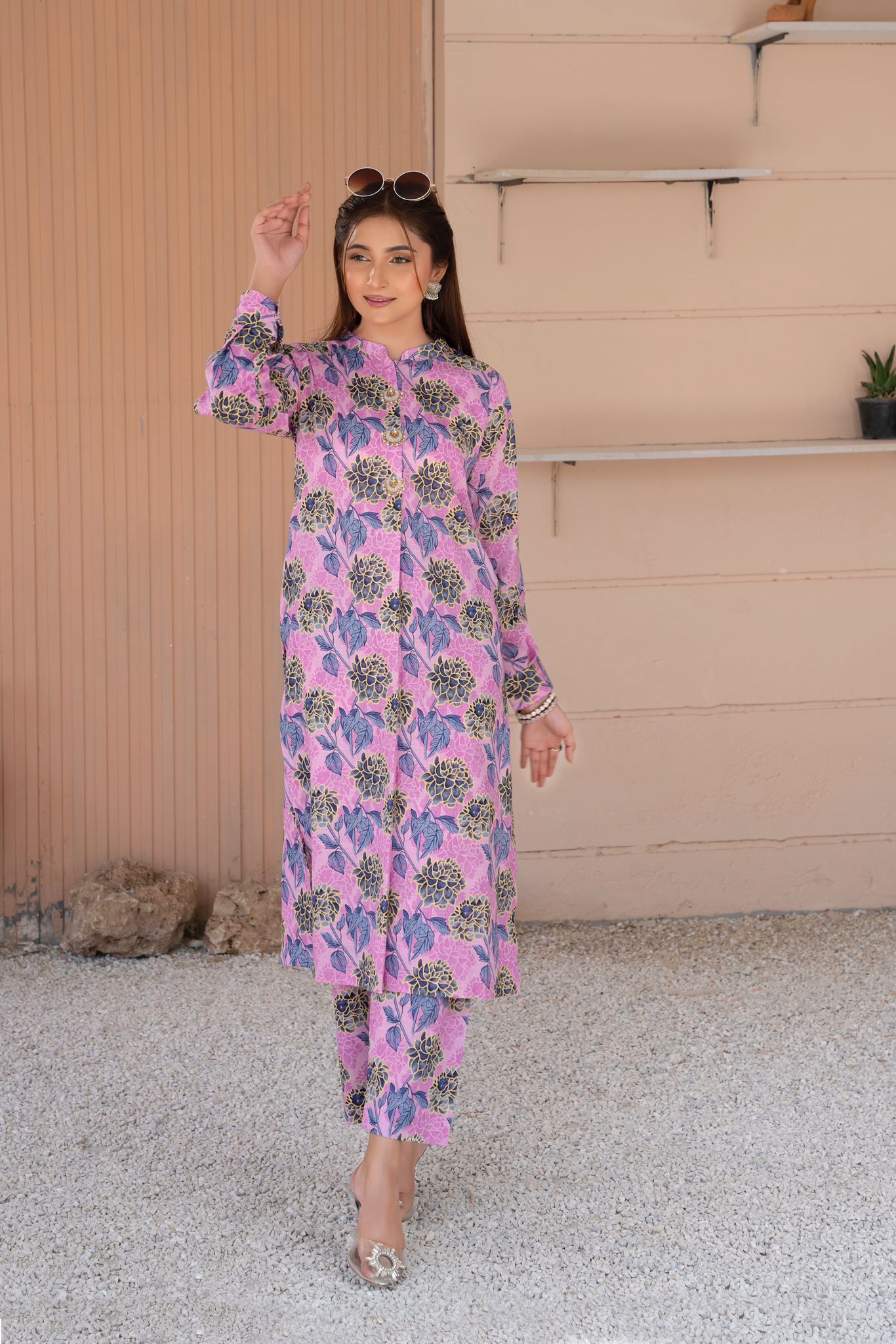 2- Piece Stitched Slub khaddar Outfit By RANIYA.H