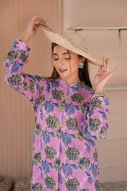 2- Piece Stitched Slub khaddar Outfit By RANIYA.H