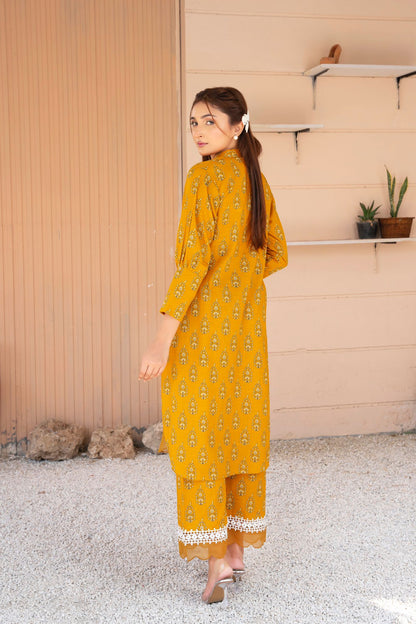 2-Piece Stitched Slub khaddar Outfit By RANIYA.H