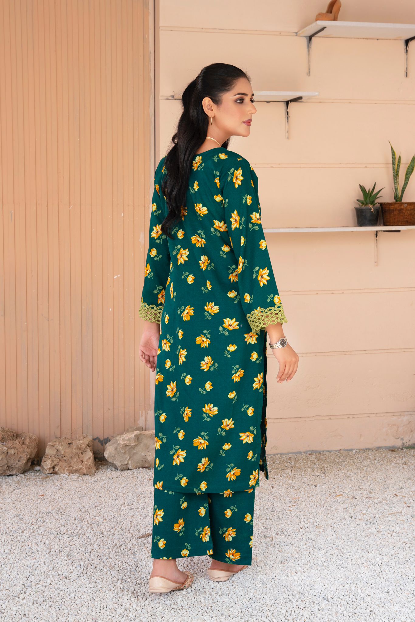 2- Piece Stitched Slub khaddar Outfit By RANIYA.H
