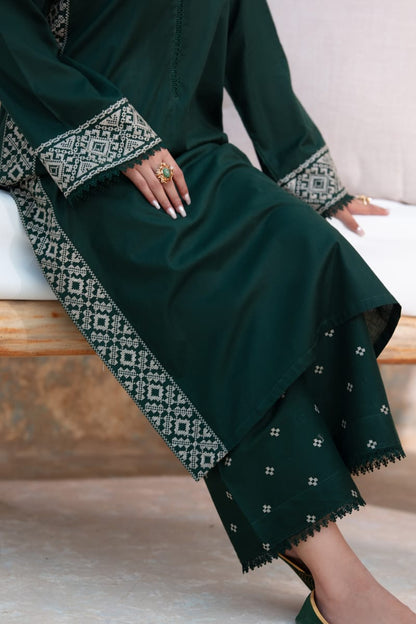 2 pc Embroidered Cotton Suit