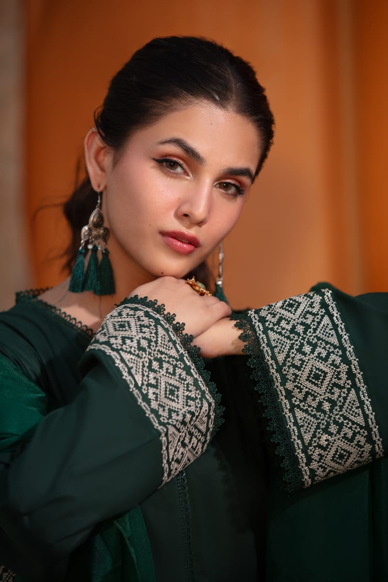 2 pc Embroidered Cotton Suit