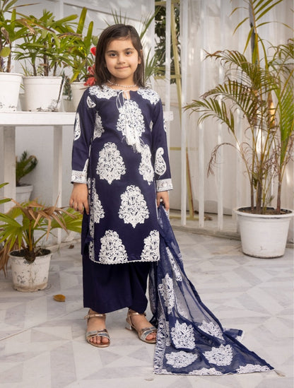 Mother & Daughter 3 PIECE EMBROIDERED LINEN COLLECTION BY SIMRANS