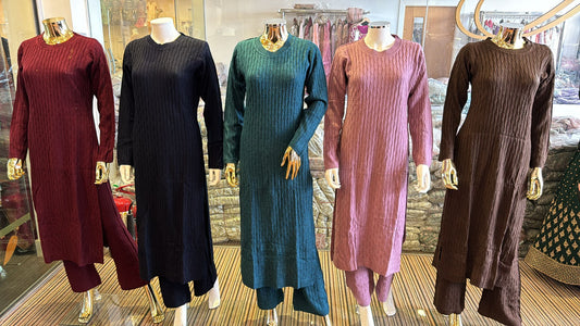 Long Length Knit Co-Ord 2 Piece Set | UMNAA