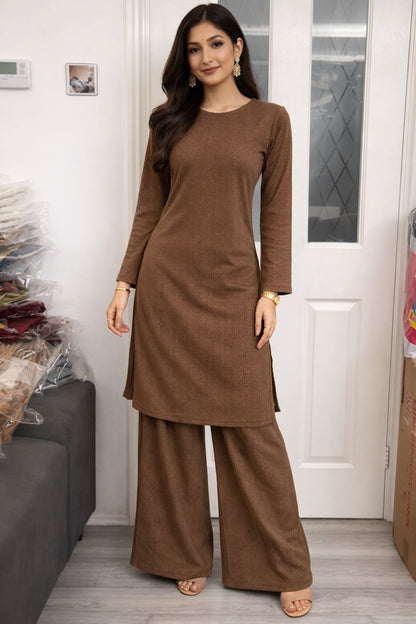 UA-154 Winter Co-Ord Set | English Winter Thick Fabric Warm Soft Co-Ords Set