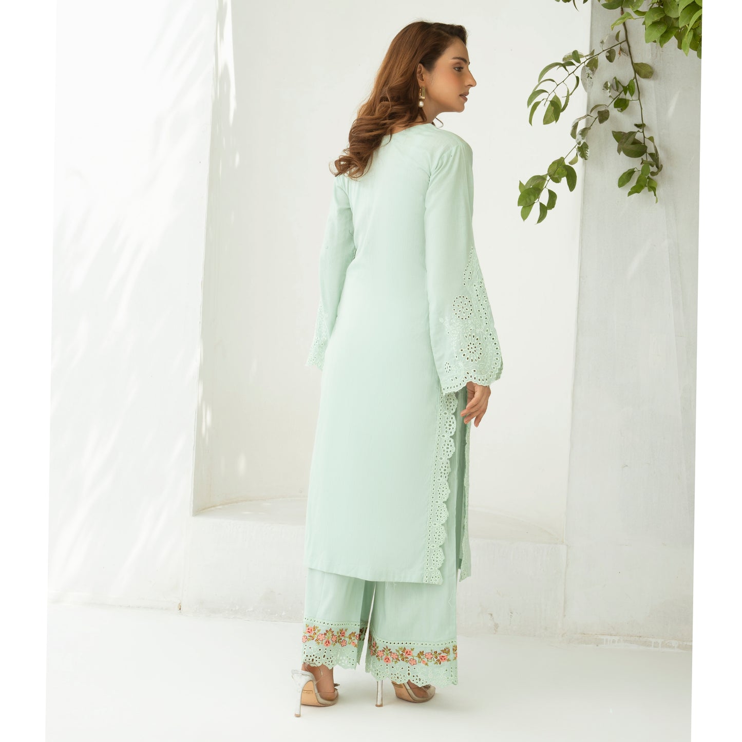 2 Pc Embroidered Cotton Pakistani Co-Ords Set | Summer Wear| Umnaa