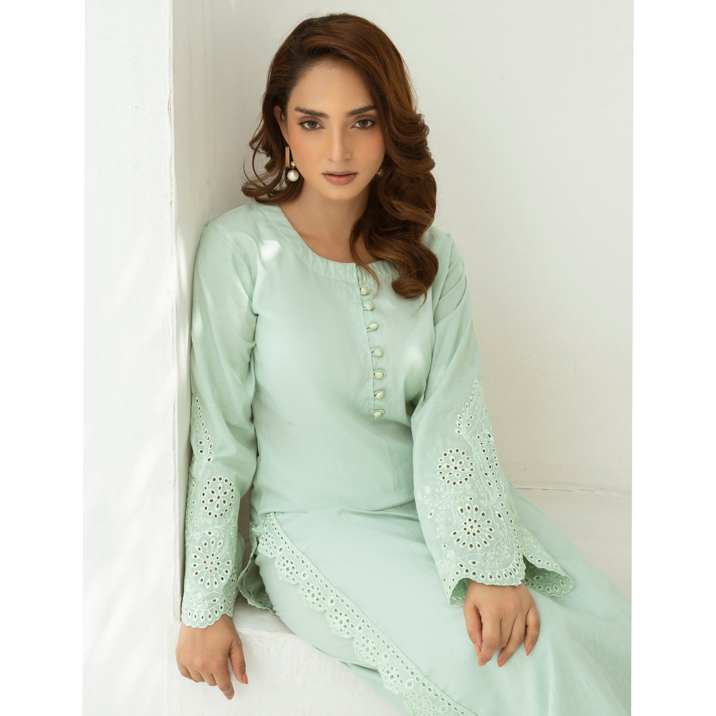 2 Pc Embroidered Cotton Pakistani Co-Ords Set | Summer Wear| Umnaa