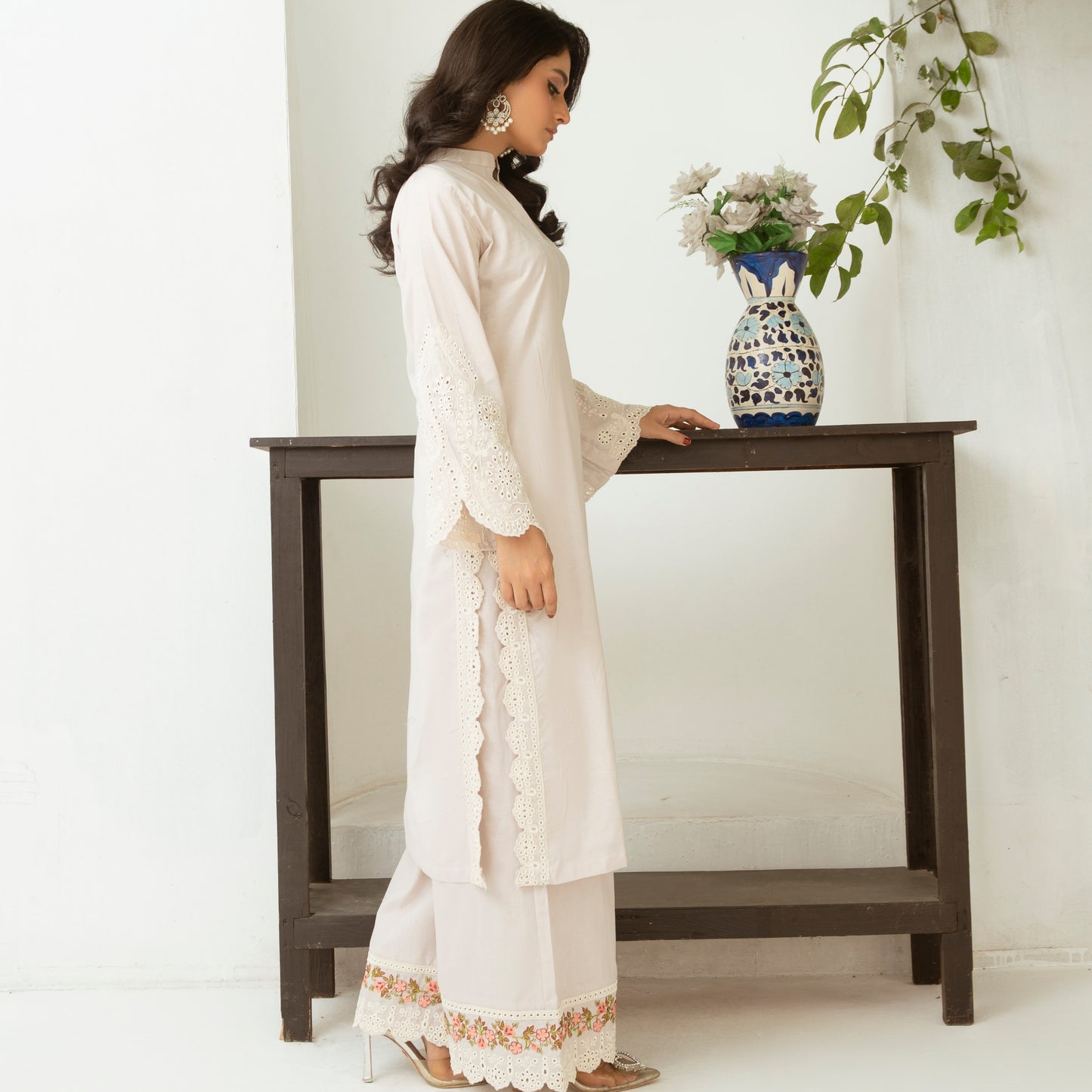 2 Pc Embroidered Cotton Pakistani Co-Ords Set | Summer Wear| Umnaa